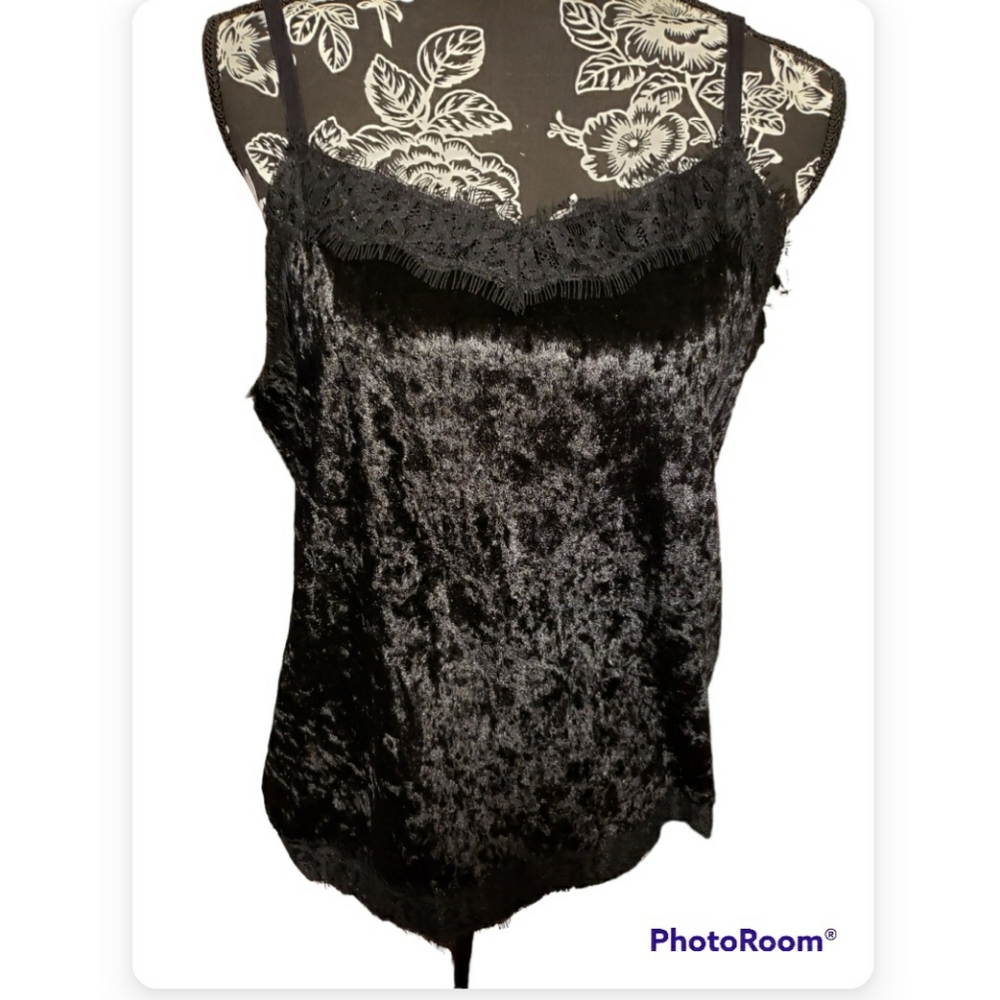Black Velvet Camisole New w/o tags